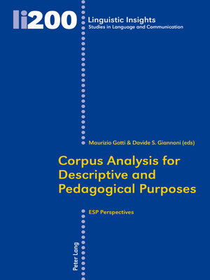 cover image of Corpus Analysis for Descriptive and Pedagogical Purposes